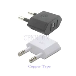 Copper US to EU BR ES CZ CL CH Euro AC Power Plug Travel Adaptor For Trip Adapter Converter