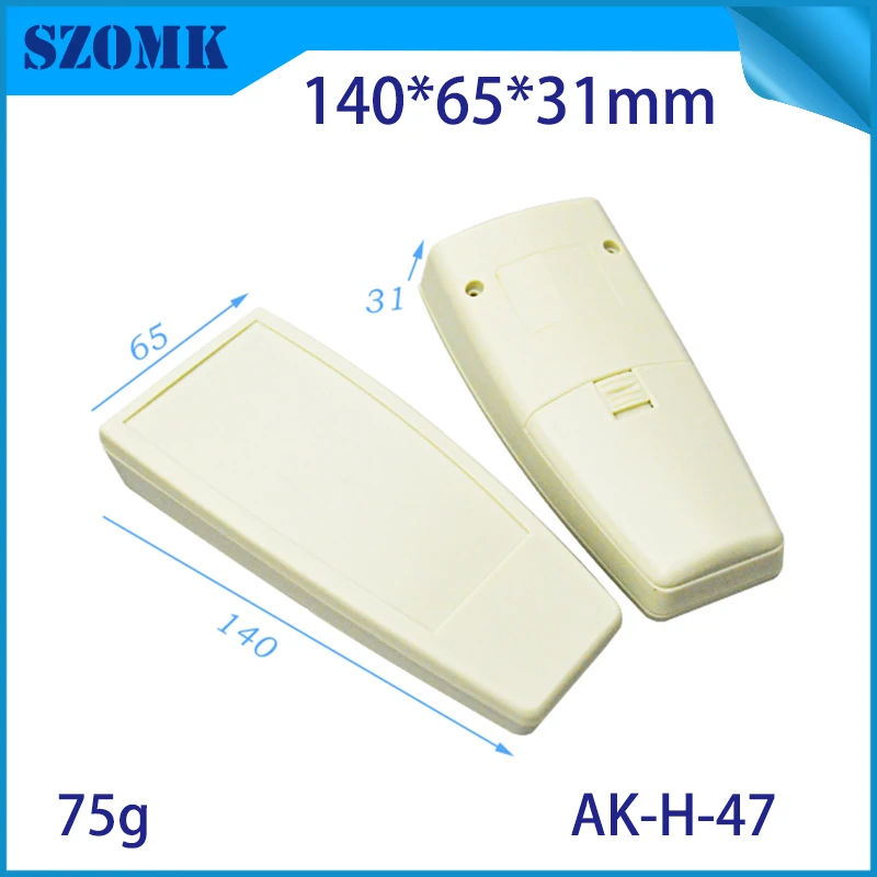 1 Pieces 140*65*31 mm hot sales SZOMK 2x AA battery plastic box handheld for electronics project customizable abs instrument box