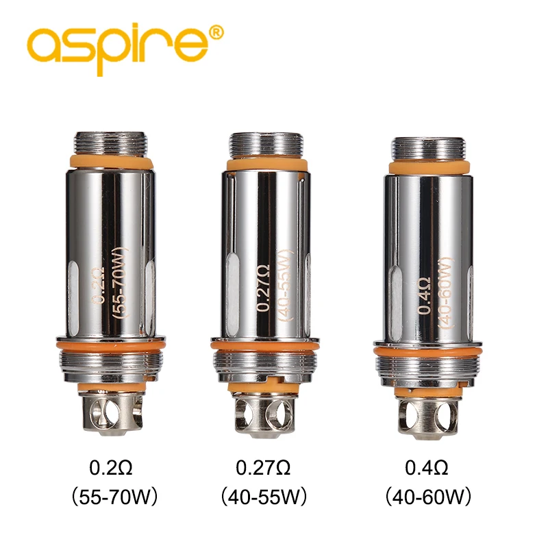 5pcs/Lot Electronic Cigarette Aspire Cleito Coil 0.2ohm 0.4ohm 0.27ohm SS316L Wire 0.4ohm TC Vape Atomizer Replacement Head