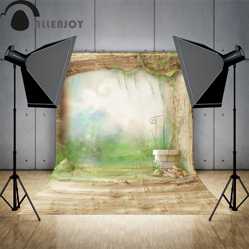 Allenjoy 사진 배경 시골 원더 랜드 초원 잔디 어린이 전문 photophone 크리스마스 사진 배경