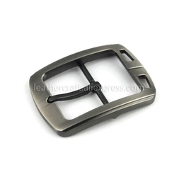 1pcs 40mm Fashion Belt Buckle Men Casual Metal Laser Brushed Buckle Single Pin  Center Bar for leather Crafts Belt