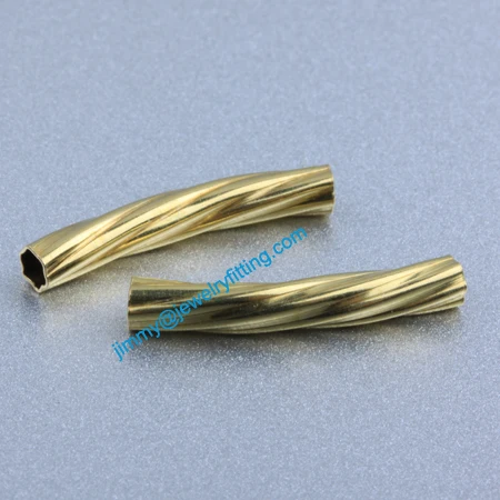 

Jewelry findings Raw Brass matel spacer tube beads Pave tube beads tube Bar 3*20*0.3mm