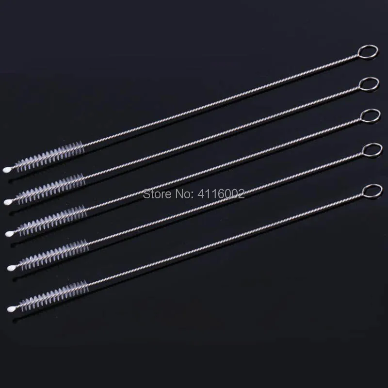 

5000pcs/lot 26cm Stainless Steel Nylon Cleaning Straw Brush Bottle Drinking Pipe Baby Bottle Cleaner Tool