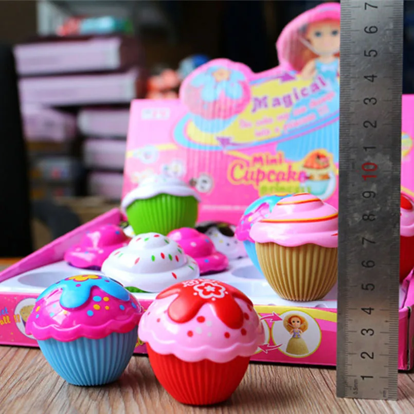 12Pcs Mini Beautiful Cake Cupcake Princess Doll Toy Cartoon Lovely Transformed Scented Girls Funny Games Toys Christmas Gifts