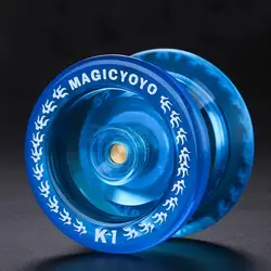 Magicyoyoレスポンシブyoyoボールプロフェッショナルk1 yoyo、初心者上級ユーザー向けストリング付き (クリスタルブルー)