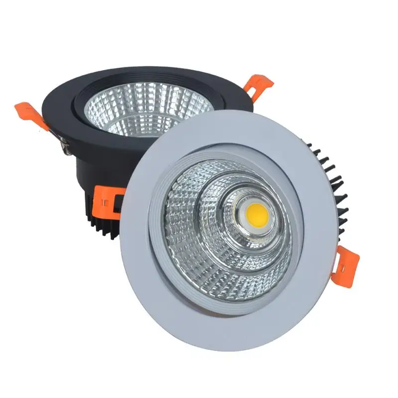 Dimmable Warm Natural Cold White 10W 15W 20W LED COB Spot Recessed Down light Downlights AC110V/AC220V/AC230V