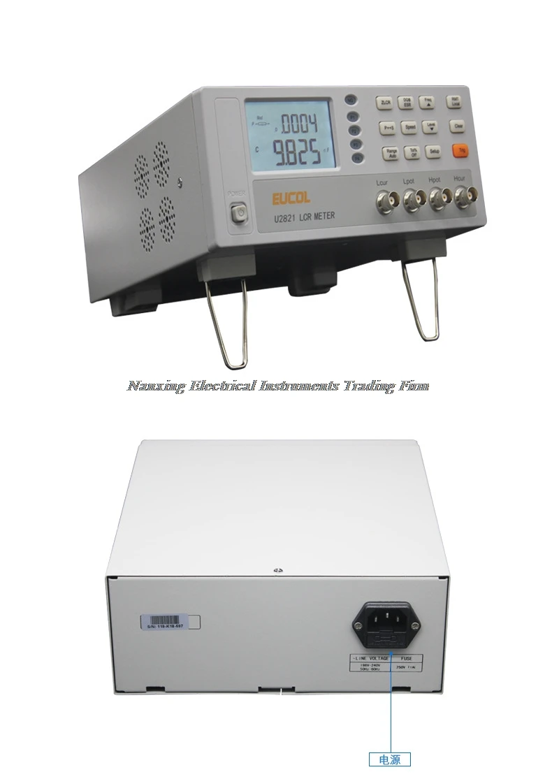 Fréquence de Test du compteur LCR U2821: 100Hz, 120Hz, 1kHz, 10kHz, précision de base: 0.2%