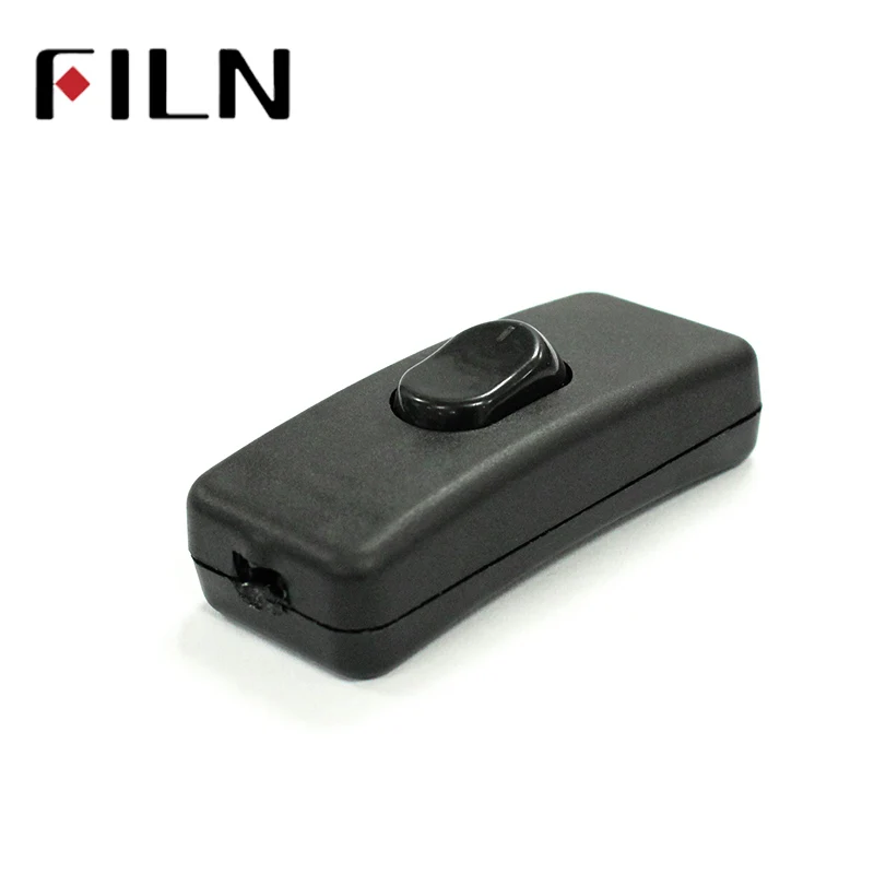 FILN 303 Universele Schakelaars AC 110-250 v 2A Inline Verlichting Lamp Plastic In Line Cord Rocker Switch