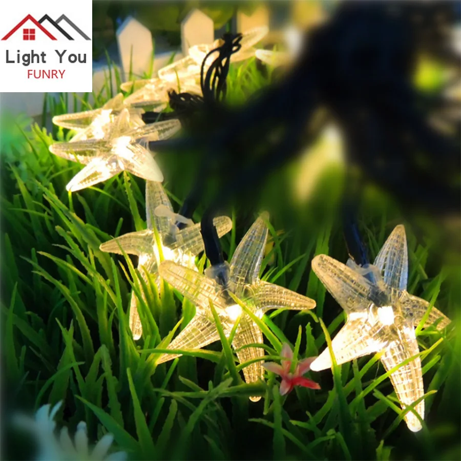 

10LED battery box starfish shape light string Halloween Christmas decoration light string Outdoor garden decoration light