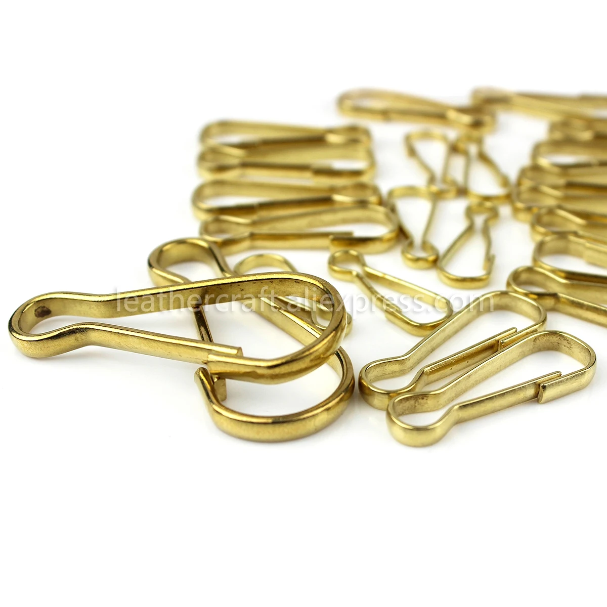 5 pcs Wholesale Solid Brass S-Ring Curtain Clasp Split Key Ring Hook Chain Loop none-spring gate 20mm/ 33mm/ 51mm simple hooks