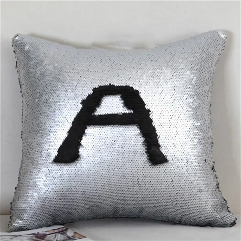 DIY Mermaid Sequin Cushion Cover pillow cover Magical Color Changing Reversible Home Decor Car Sofa PillowCase 40X40cm BZ-005