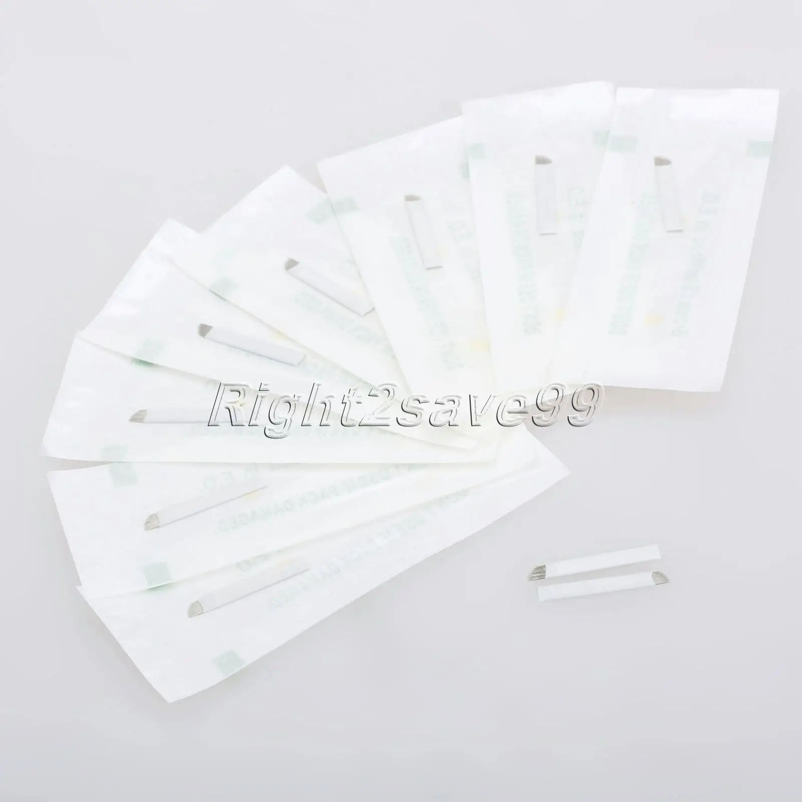 

100Pcs/lot 12 Pin Tattoo Needles White 3D Eyebrow Microblading Permanent Makeup Embroidery 12Pin Sterilized Steel Sobrancelha