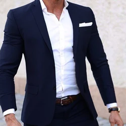 Mannen Zomer Pakken Custom Made Licht Gewicht Ademend Blauw Man Pak, marineblauw Cool Tailor Made Zomer Bruiloft Kledij Voor Mannen