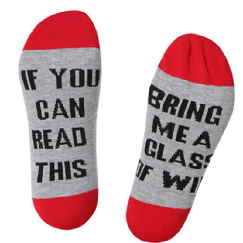 IF YOU CAN READ THIS wine socks Cotton top selling tube funny socks top sellng various colors avaiable