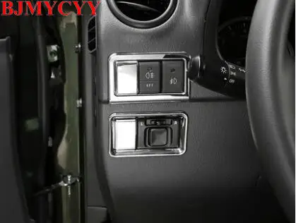 BJMYCYY 4 PCS 2 Colors For Suzuki Jimny 2011-2016 Rearview Mirror and fog fram djustment Switch Button Decoration Cover