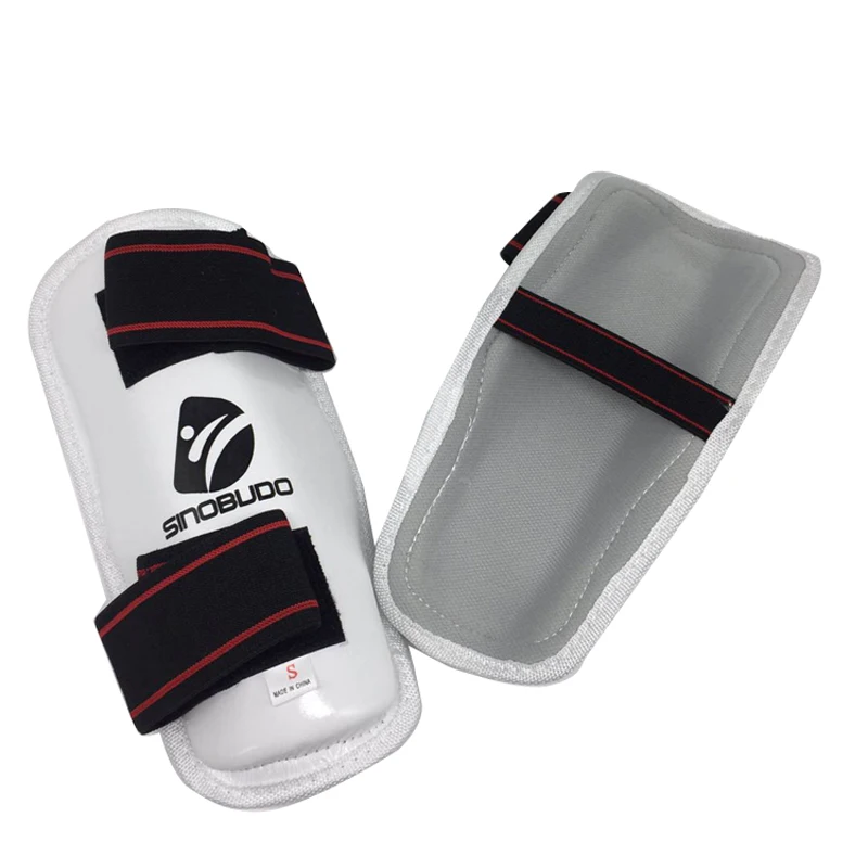 SINOBUDO Newest Adult Child Taekwondo Protector Shin Foot Guards Kickboxing WTF Approved MMA Sanda Protection Material