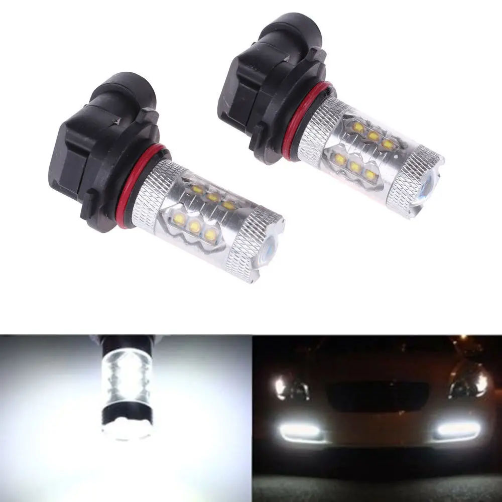 2Pcs HB4 6000K 9006 80W LED Car Headlight Fog Light Lamp Bulb Super Bright White