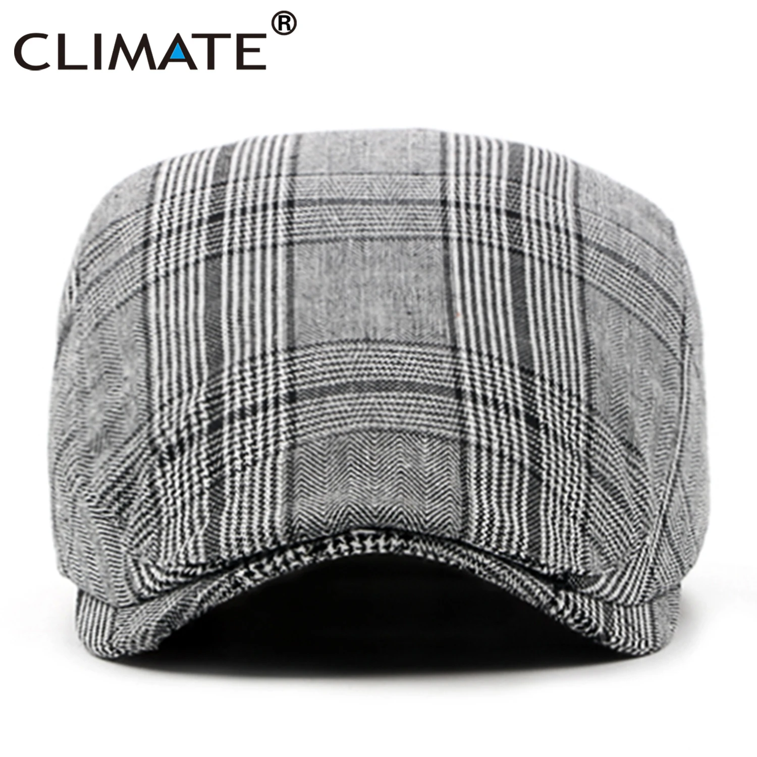 CLIMATE Men Plaid Beret Flat Cap Men Vintage Hat Berets for Men Plaid Casual British Gentleman Beret Retro Flat Caps Beret Hat