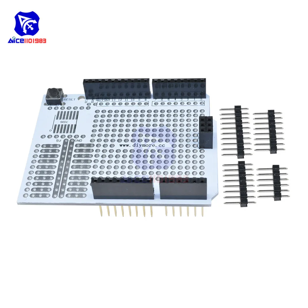 Prototype PCB Ontwikkeling Broodplank Uitbreiding Shield Board Breadboard Protoshield Module Voor Arduino R3 Een Diy Kit 2.54mm