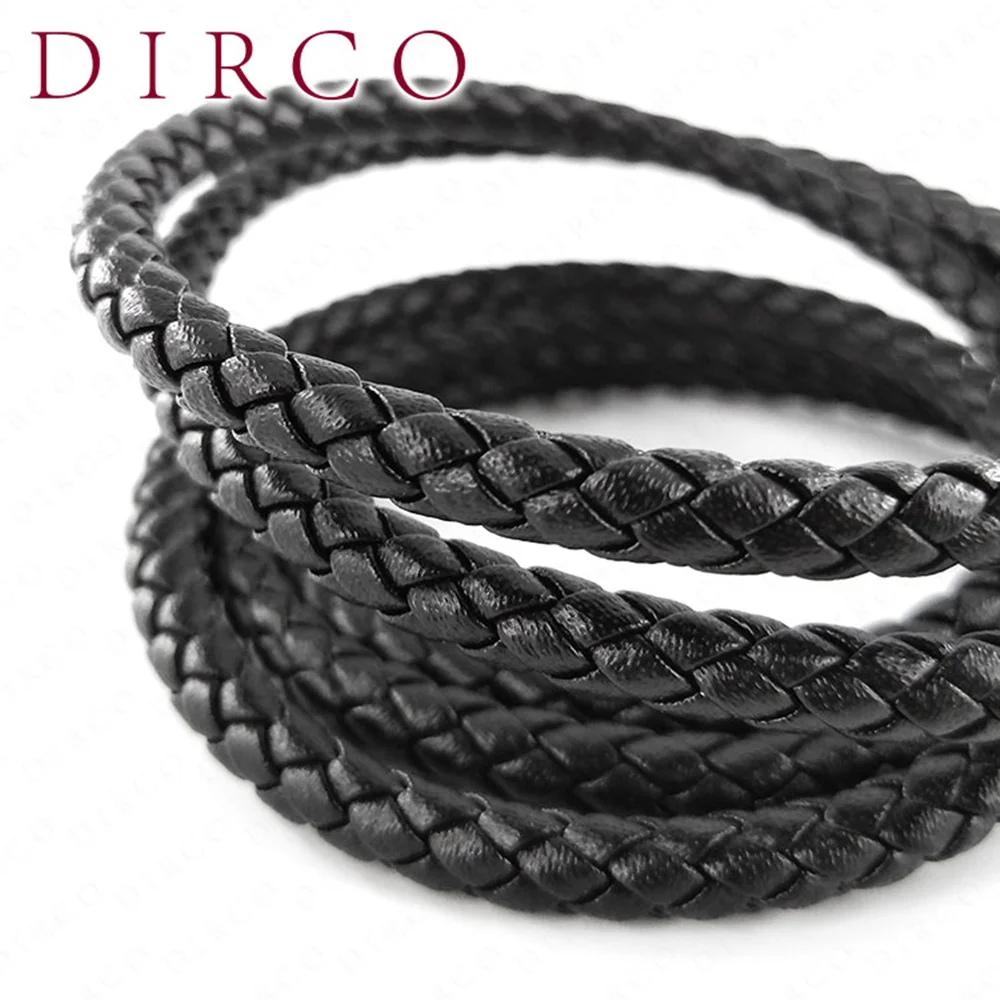 About the Fit 5mm 1Meter Genuine Round Leather Cords Braided Real Leather Nappa Jewelry Accessories Woven Rope Handcrafts Making