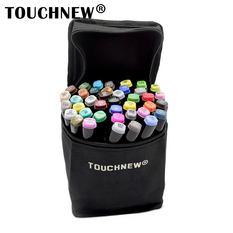 

TOUCHNEW Pen Marker 40 Color Markers Permanent Waterproof Headed Pen Animation Sketch Drawing Marker Art Pens Manga Kids Gift