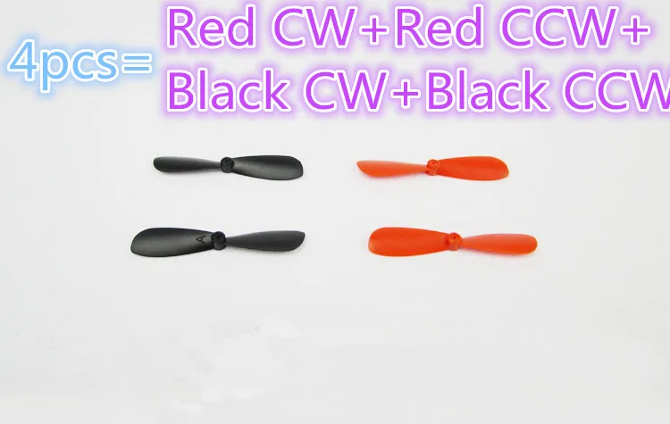 4pcs/lot K408 Mini 45mm CW/CCW Red Black Helicopter DC Motor 716 Propellers DIY Plastic Model RC Airplane Sell At A Loss