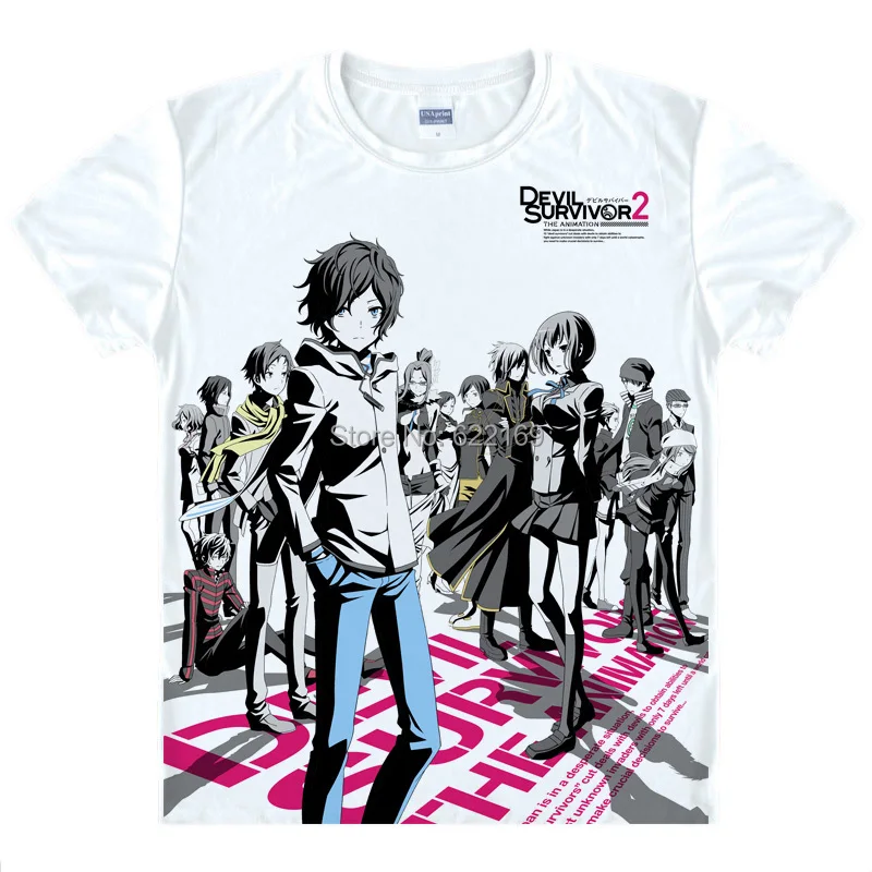 Alternate Tales of the Goddess Devil Survivor T Shirt Cosplay Men's Japanese Famous Anime T-shirt Camisetas Masculina