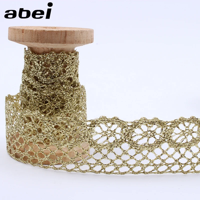 5Yards Gold Silver Lace Trims Diy Cosplay Stage Performance Clothes Dress Fabric Handmade Lace Ribbon Garment Accessories