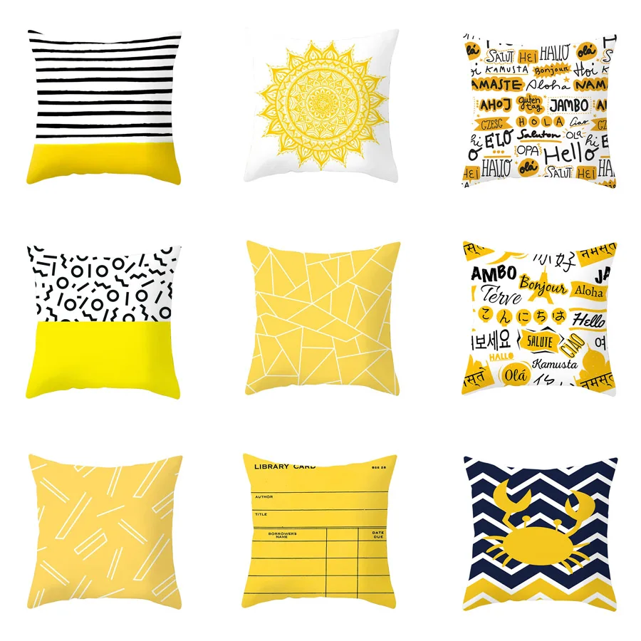 

Yellow Pineapple Cushion Cover Yellow Pineapple Throw Pillow Case Geometry Pillow Case Cover Decorative Pillowcase Cushion Cover