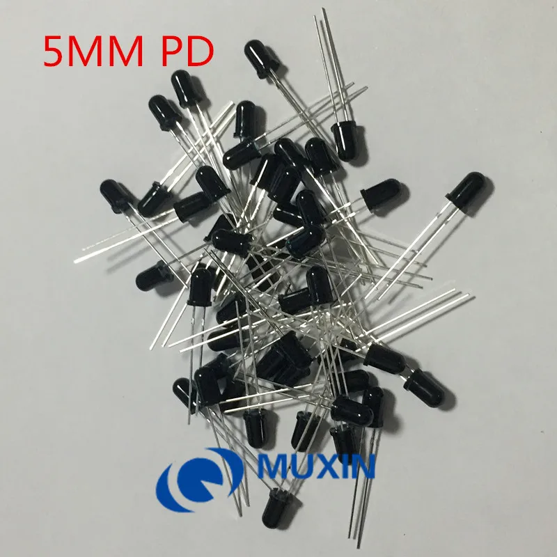 20pcs LED 5mm 940nm IR Infrared Receiving Diode Round Tube Black Light Lamp Receiver 5MM led IR/PT/PD diodes