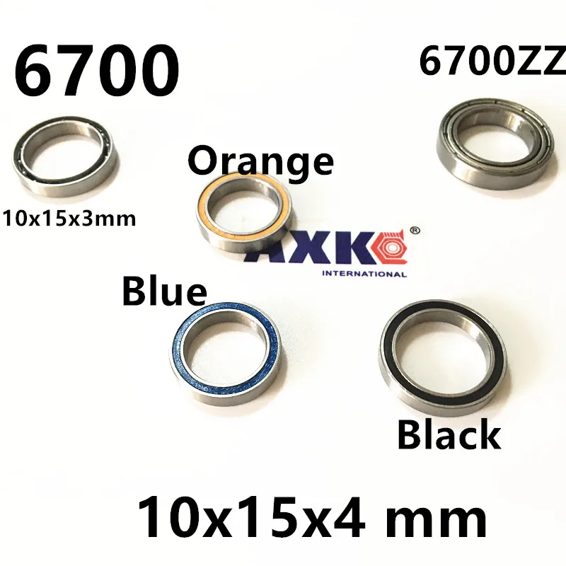 

6700RS Bearing ABEC-3 6700ZZ 6700 10x15x4 mm Thin Section 6700-2RS Ball Bearings 61700 ( 6700 61700 BA10-15 A-1510 10*15*3 mm)