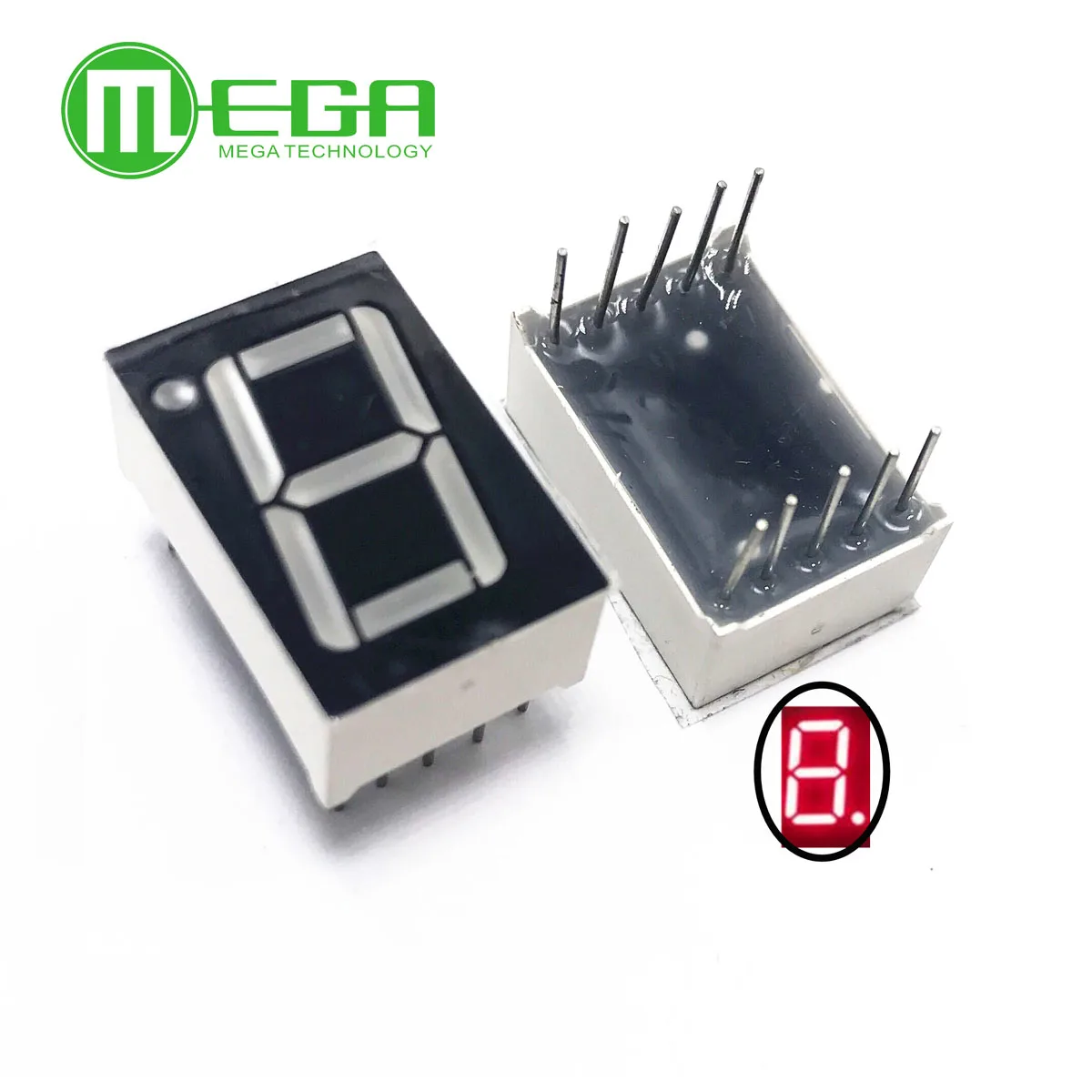 100 sztuk 1 cyfra 0.56 "czerwony 7 segmentowy czerwony wyświetlacz LED wspólna katoda