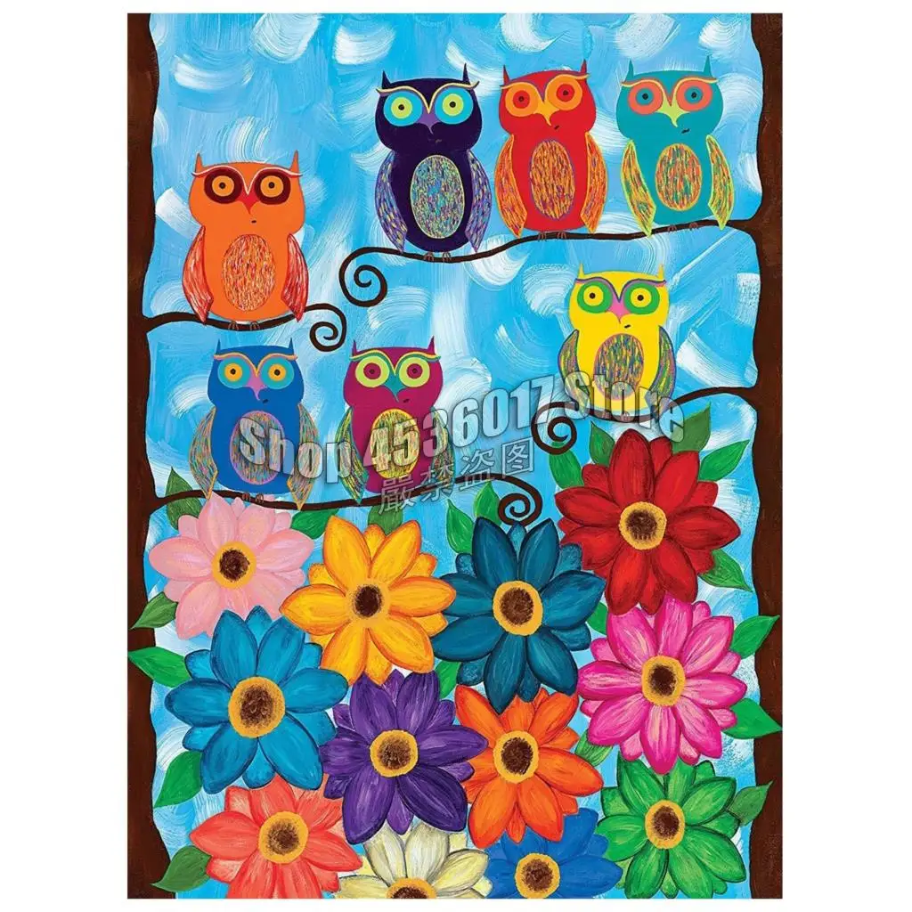 

Cute Little Owls DIY Full Diamond Embroidery 5D Diamond Painting Mosaic Cross Stitch Cartoon Art Needlework Crafts Home Decor