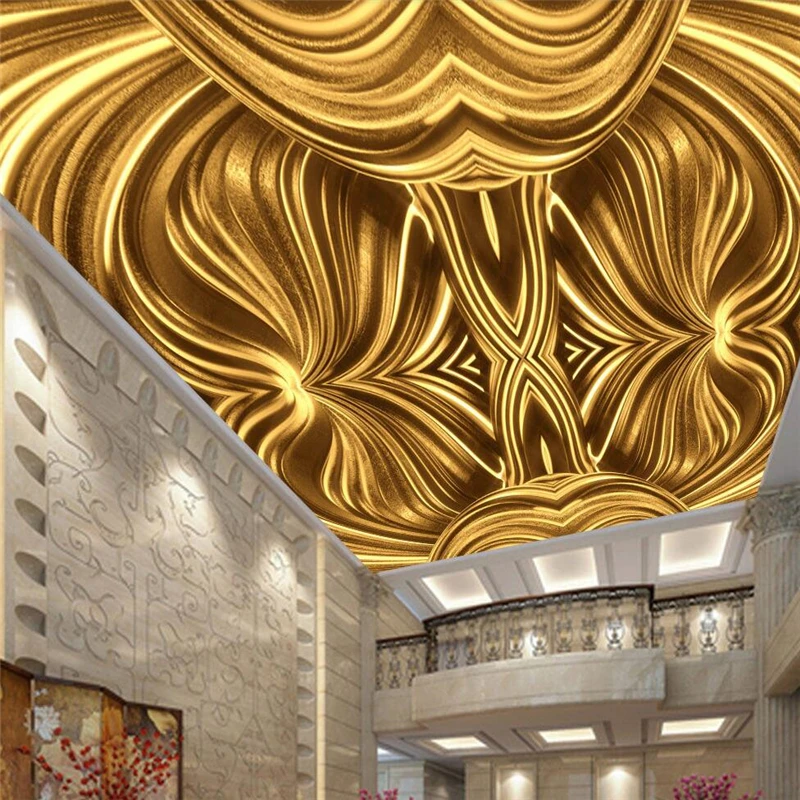 

wellyu Custom wallpaper 3d murals gold embossed European living room bedroom ceiling background wallpaper for walls 3 d murals