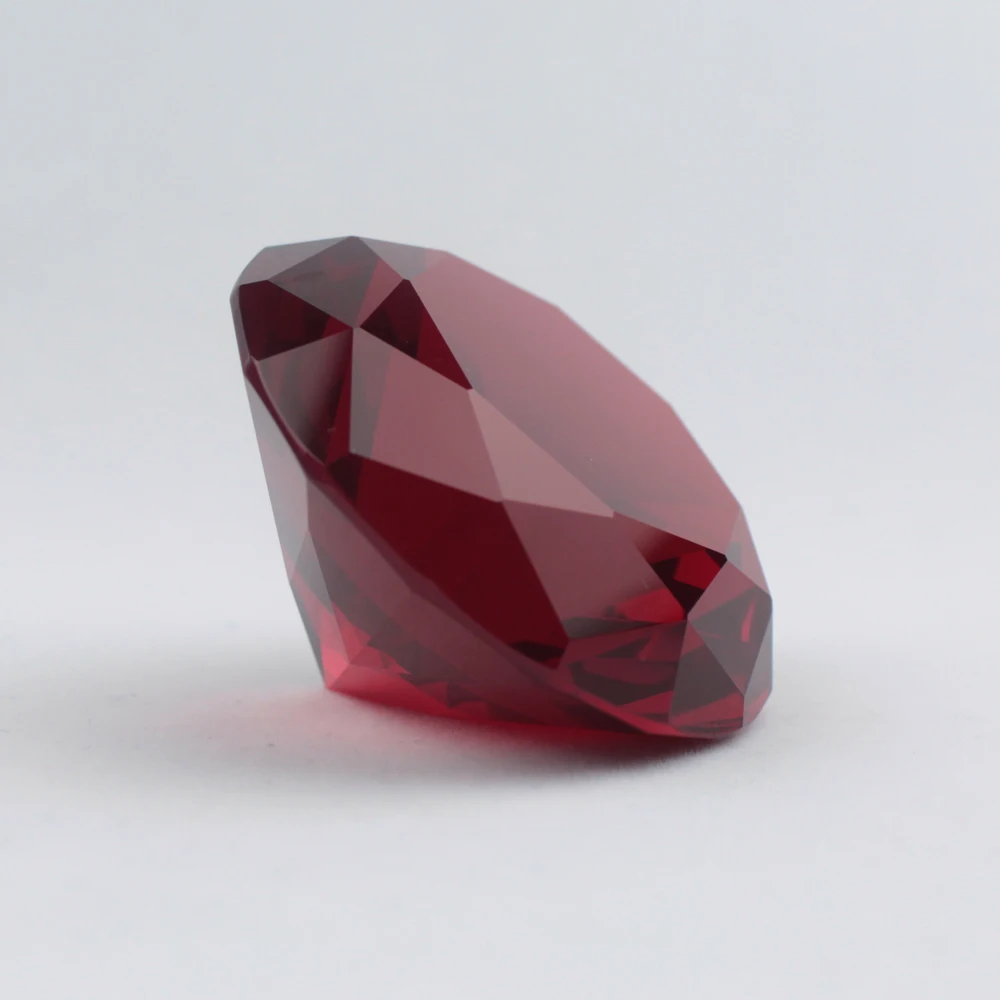 1 pcs Ruby Red Crystal Diamond Gemstone Figurines Miniatures Fengshui Home Decoration Aceessories