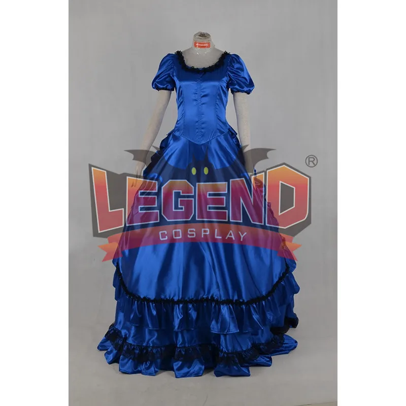 Blue Gothic Victorian Gown Interview with the Vampire Claudia Cosplay costume dress