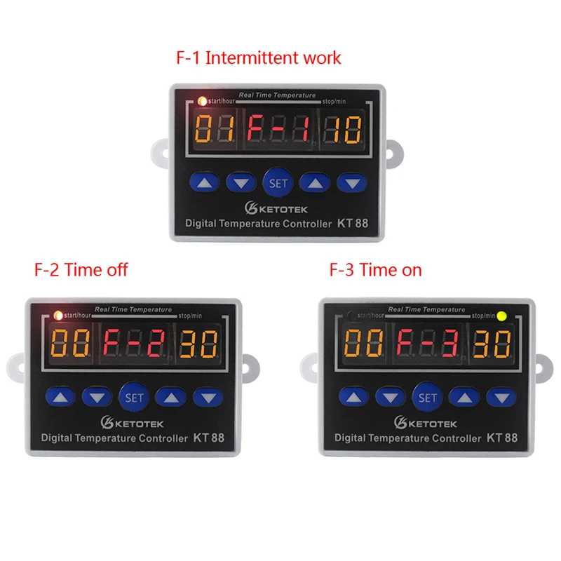 KETOTEK KT88 Temperature Controller Thermostat Digital Thermostat Regulator Temperature Control for incubator 10A 220V 12V