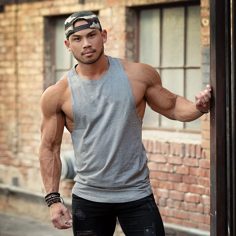 Gym Warriors Brand Clothing Bodybuilding Sleeveless Undershirt Fitness Mens Muscle Vest Summer Solid Cotton Tank Top Men Tanktop