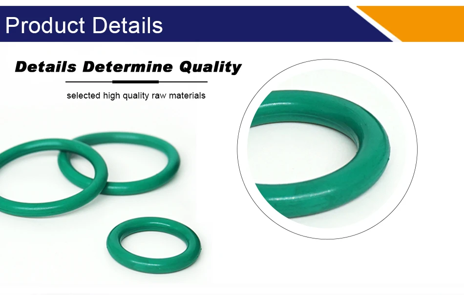 Dicke CS1,9/2,2/4 mm Grüner FKM-O-Ring FPM-Fluorkautschuk-Dichtungsdichtung Elastizität Gummischeibenring Spot-Großhandel – Detail 6