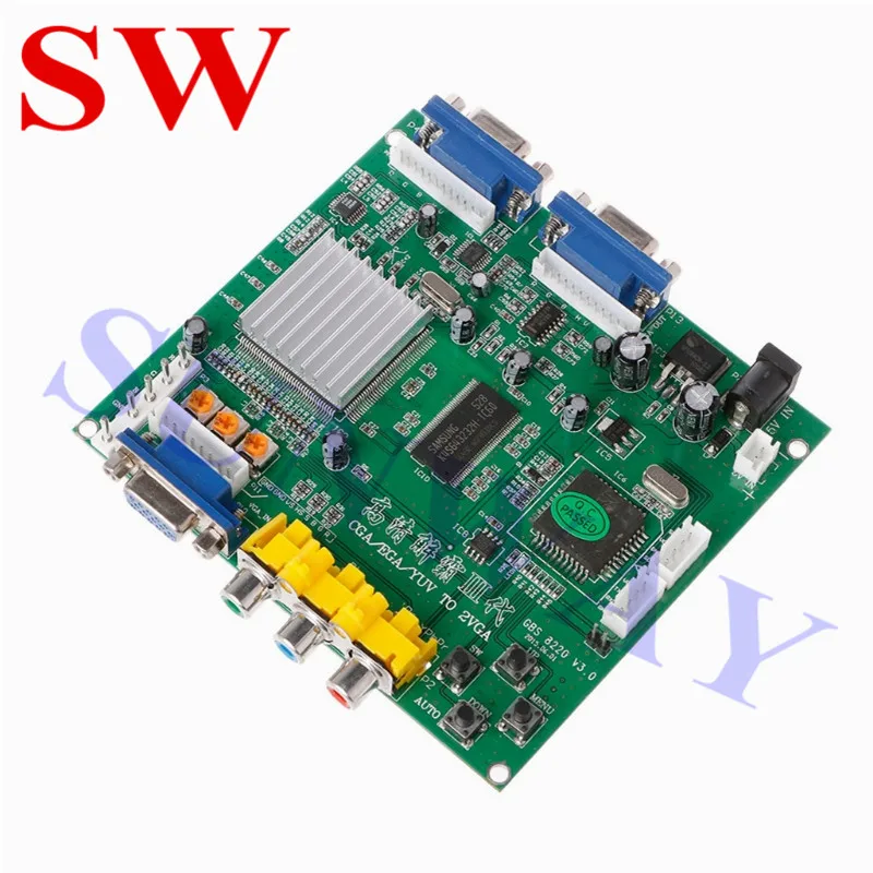 لوحة محول فيديو رقمية جديدة 24 بت RGB CGA iga YUV إلى VGA, Moudle HD9800 GBS8200 ، تدعم جميع أنواع شاشات VGA المصنفة 5