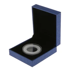 Caja de presentación, vitrina de regalo para monedas individuales, 38MM, decoración del hogar, azul