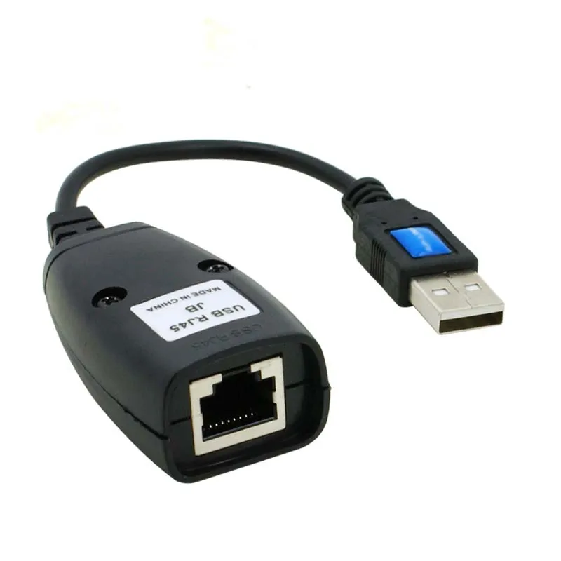 GuSou 1 Pair USB 2.0 USB2.0 Male & Female to Rj45 Female Extended Cable PC Printer Camera Net Cables