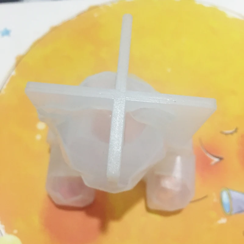 Moldes de resina Epoxy de silicona de unicornio transparente, molde geométrico de oso y conejo, herramienta de decoración para hacer velas de aromaterapia de animales