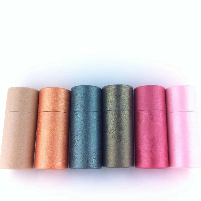wholesale 20pcs/lot Essential Oil Bottle Packaging Box Gift Paper Tube Packing Box With Lid Round Paper Cardboard Boxes