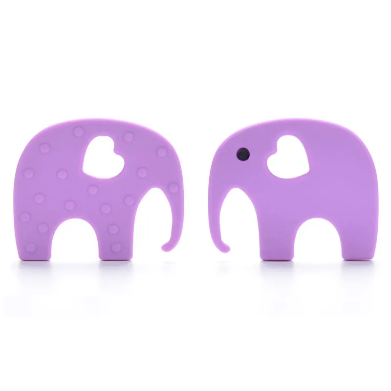 Silicone Elephant Teether 1pc Soft Baby Teething Pendant Necklace Chew Toys Silicone Beads Baby High Quality Silicone Jewelry