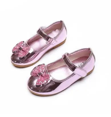 nEW Fashion Children Shoes Girls Princess Shoes  Autumn Diamond Bow Fashion Baby Girls  Kids Dance Performance Single Girl Shoes