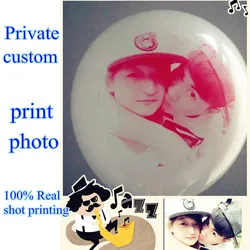 Customized balloons with logo Hundred days wedding anniversary printed photo Helium Ballons Pearl metallic matte latex balloons