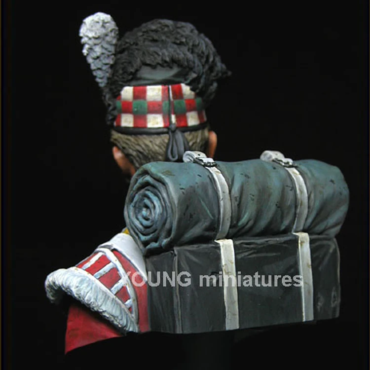 1/10 و 92nd غوردون هايلاندرز واترلو 1815 مجموعة الراتنج تمثال نصفي الشكل GK المواضيع التاريخية غير المغلفة لا لون