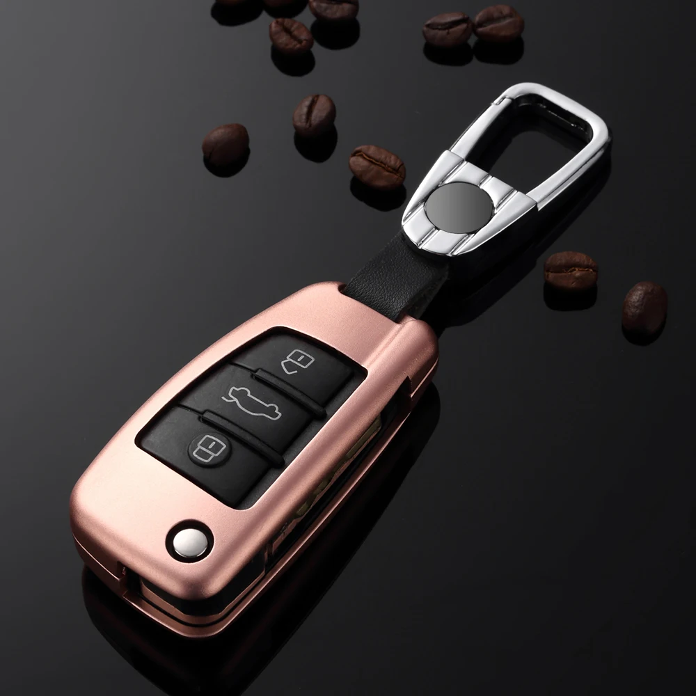 folding car remote key case for Audi A3 8P 8V A4 B7 B8 A6 C6 A8 Tt Q7 Q3 Waterproof case for car key Silicone case for car key