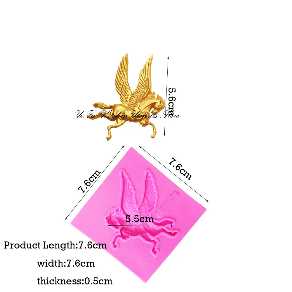 Cartoon Figre/Cake decoration Tools pegasus Sugarcraft Horse silicone fondant molds chocolate  mould baking utensils T0987